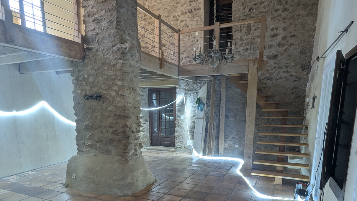 rénovation mezzanine escalier laroques des albères